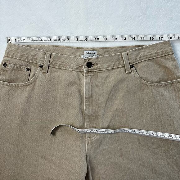 L.L. Bean women’s original fit relaxed Tan jeans size 18 reg 36X29 - Picture 4 of 9